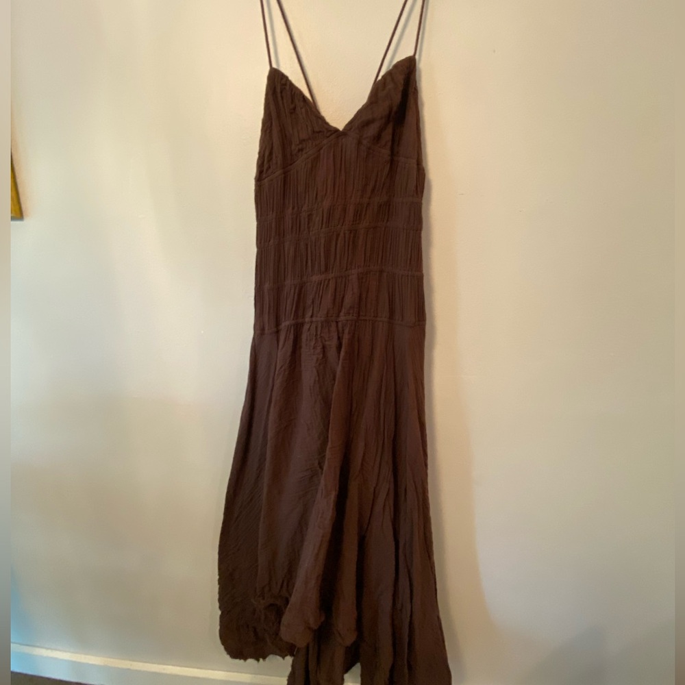 Free People Verona Brown Midi Dress - Picture 7 of 8
